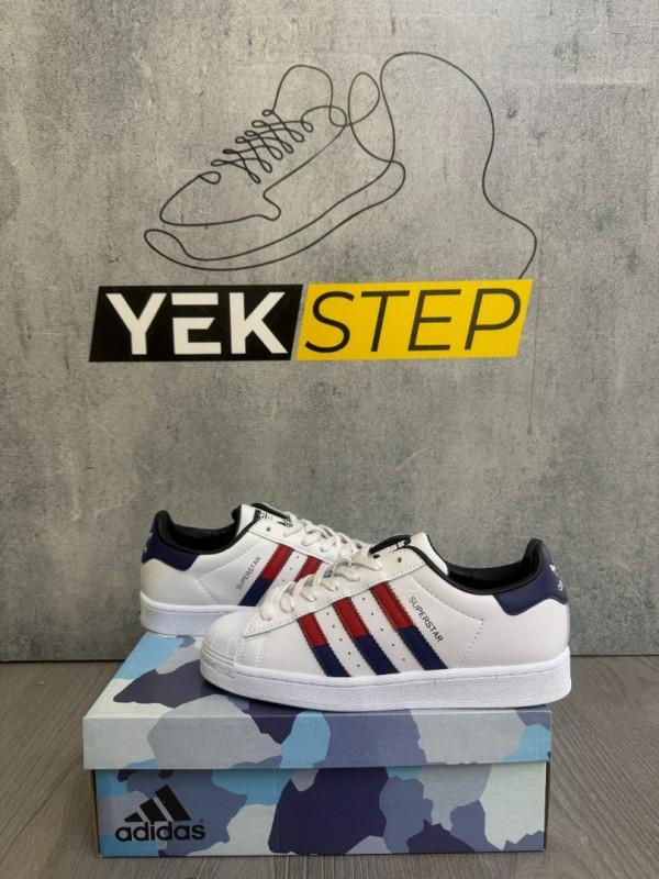 Adidas Süperstar Çift Logo kırmızı Mavi